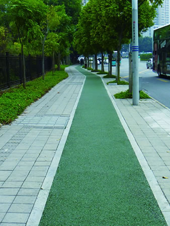 佛山市市政綠道瀝青路面施工工程案例